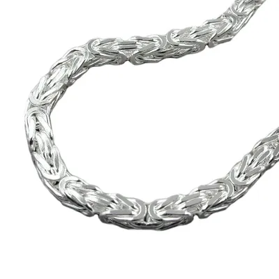 Produktbild von Armband 6mm Königskette vierkant glänzend Silber 925 ca. 21cm silber 6x6mm