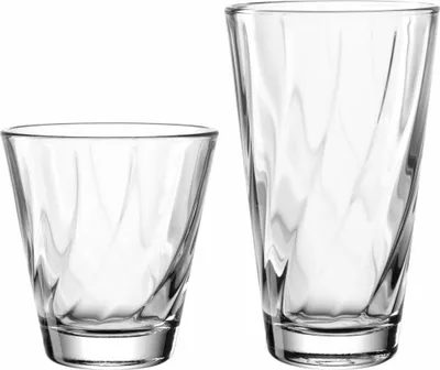 Obrázok produktu pre LEONARDO Twist Set, Poháre na letné nápoje, Sklo, Priehľadná, 12 kusov, Kolo