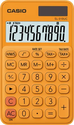 Obrázok produktu pre Casio SL-310UC-RG, Vrecko, Jednoduchá kalkulačka, 10 číslica/číslic, 1 riadky, Batéria / solárny, Oranžová