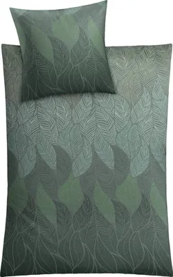 Produktbild von Kleine Wolke Bettwäsche Satin JAMIRO Tannengrün 135 x 200 cm und 80 x 80 cm
