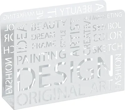 Produktbild von HAKU Zeitungsständer weiß - Metall, B/H/T: 35x26x10 cm