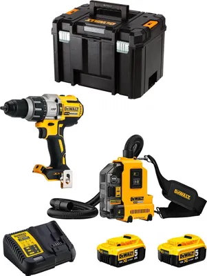 Immagine prodotto di DeWALT Kit DWK225 (DCD996 + DWH161 + 2 x 5,0 Ah + DCB115 + TSTAK VI)