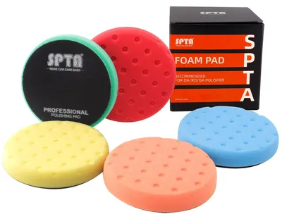 Obrázok produktu pre Leštiaca špongia, súprava 5 ks, 150 mm, Klett, vaflový leštiaci pad, leštiace špongie, leštiaca podložka