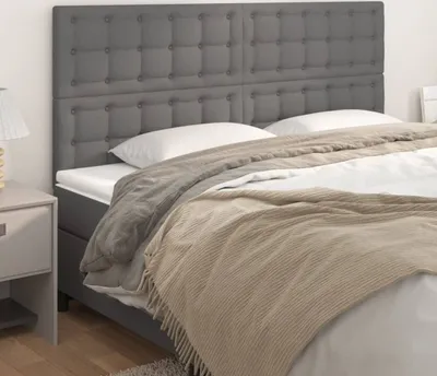 Image de vidaXL Têtes de lit 4 pcs. Gris 80x5x78/88 cm similicuir - Tête de lit - Têtes de lit - Tête de lit