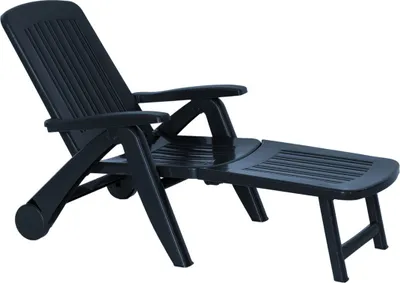 Produktbild von BICA Cancun Sonnenliege anthrazit, Sonnenliege verstellbar, Sonnenliebe mit Rollen, Poolliege