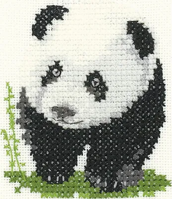 Produktbild von Heritage Kreuzstich Set Aida "Panda", Zählmuster, LFPA1512-A, 6x7cm