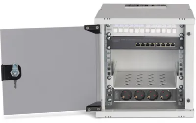 Imagen del producto de Digitus DN-49100-SET DIGITUS Netzwerk-Set 254 mm (10") - 6HE, 312x300 mm (BxT) gr