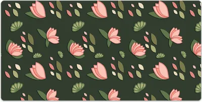 Produktbild von Mauspad - Schreibtischunterlage - 120x60 cm - Tischunterlage - Rosa Wasserlilien