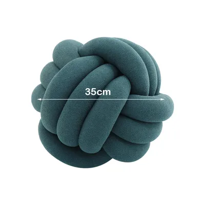 Produktbild von CANDeal 35cm Knotenkissen, Geknotetes Kissen für Sofa, Bett, Dekorat, Zierkissen Knoten, Knoten-Ball-Kissen, Baby Bett Zimmer Dekor Spielzeug handgemachtes, Kreativität Mode Geschenk
