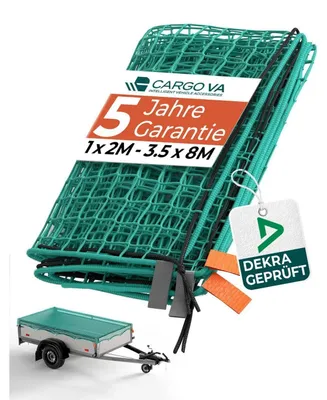 Produktbild von Anhängernetz 3x4M DEKRA- mit Gummiseil und Eckenmarkierung