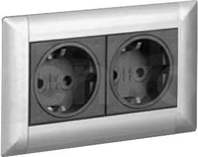 Produktbild von Schulte EVOline Frame Dock 80.119 Einbau Steckdose 2fach
