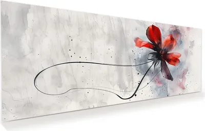 Produktbild von Glasbild 150x60cm in XXL für Wohnzimmer, Schlafzimmer Motiv Abstrakte Blüte