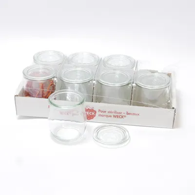 Image de WECK Minitulpe 220 ml plateau de 8 pièces, anneaux et pinces inclus