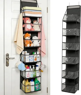 Immagine prodotto di Organizzatore da appendere sopra la porta, con 6 ripiani, salvaspazio, ideale per camera da letto e bagno