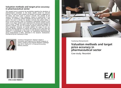Produktbild von Valuation methods and target price accuracy in pharmaceutical sector
