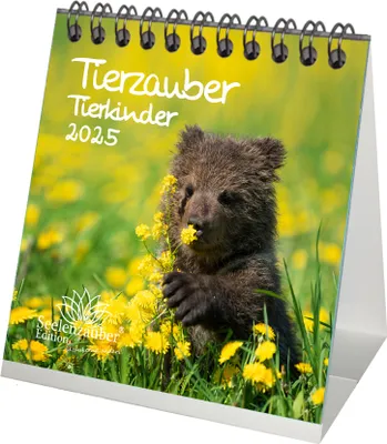 Produktbild von Tierkinderzauber Kalender für 2025 Format 10cm x 10cm Tierbabys und Tierkinder - Seelenzauber