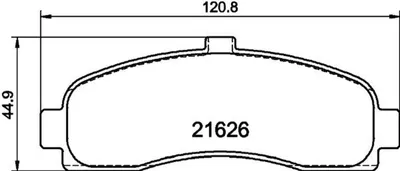 Produktbild von HELLA Bremsbeläge Satz Vorne Bremsklötze für NISSAN MICRA II (K11) 8DB 355 016-501