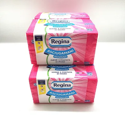 Produktbild von Regina Einweghandtücher 5 Packungen je 100 Stück Handtücher Trockenpapier