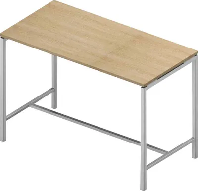 Produktbild von Quadrifoglio Konferenztisch Creo eiche rechteckig, 4-Fuß-Gestell weiß, 160,0 x 80,0 x 107,0 cm