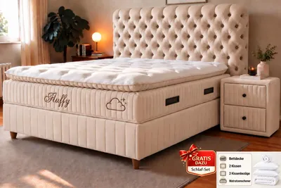 Productafbeelding van Pointhome Bss Beddengoed Boxspringbed Set 180x200 cm, Zacht, H3, Ergonomische matras, 7 zones, Hypoallergeen en ademend, Matras met topper