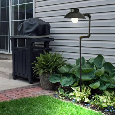 Produktbild von LED Solarleuchte, Industrial, antik-Schwarz, Höhe 153,5 cm