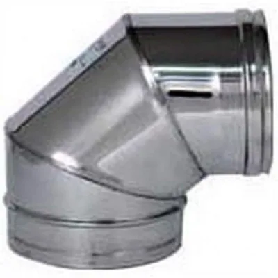 Productafbeelding van Elleboogstuk 90°, roestvrij staal AISI 304, enkelwandig, dikte 0,5 mm, diameter 180 mm