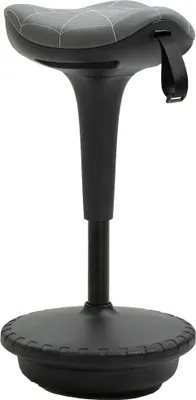 Produktbild von Bürohocker mit Schwenkfunktion, ergonomischer Hocker, höhenverstellbar 65,5-83,5 cm 120° neigbar Grau