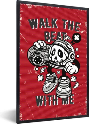 Produktbild von MuchoWow® MuchoWow® Gerahmtes Poster Radio - Musik - Vintage 40x60 cm - Poster mit zchwarzem Bilderrahmen - Papierdruck - Wandbilder