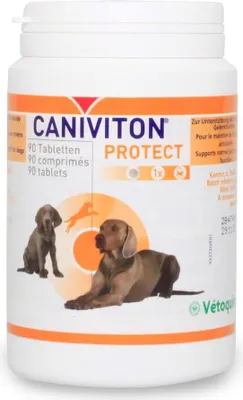 Obrázek produktu pro Vetoquinol Caniviton Protect, pes, tablety, kyčle a klouby, dospělí, láhev, 198 g