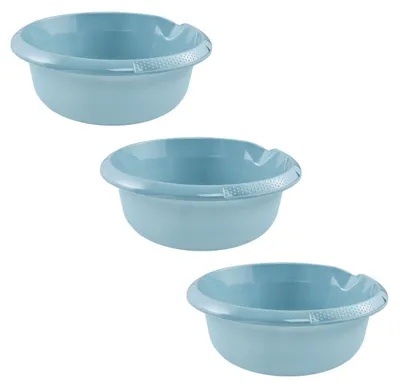 3er-Set runde Schüsseln 3,5 l, Ø 28 cm, Nordic Blue