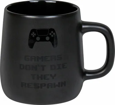 Produktbild von Könitz Becher Gamers dont die, New Bone China, Schwarz, 395 ml, 11 7 239 2906