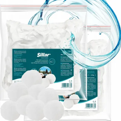 Produktbild von Sillar Filterbälle Filterkugeln Für Pool Sandpumpe 1400g 1,4Kg weiß - Pool Kartusche Filterballs für Sandfilteranlagen