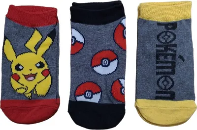 Produktbild von Pokemon Pikachu Kinder Sneaker Socken 6 Paar, Größe:23-26