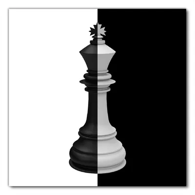 Produktbild von Wallario selbstklebende Möbelfolie/ Tischdecke für Innen und Außen, Größe: 70 x 70 cm - Schachfigur schwarz-weiß