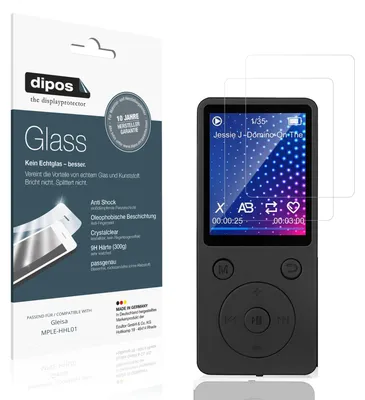Produktbild von 2x Schutzfolie für Gleisa MPLE-HHL01 - Anti-Shock 9H Folie dipos Glass Kunststoffglas