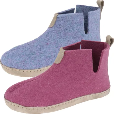 Produktbild von Miccos Damen Hausschuhe Stiefeletten Filz, Größe:37 EU, Farbe:Lila