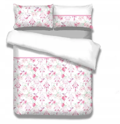 Produktbild von AmeliaHome Bettwäsche-Set Weiß Rosa 155x220 cm