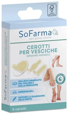 Immagine prodotto di Cerotto Vescica Assortiti 6 Pezzi Sofarmapiu'
