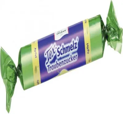 Produktbild von Soldan Tex Schmelz Traubenzucker Apfel Rolle 33 g