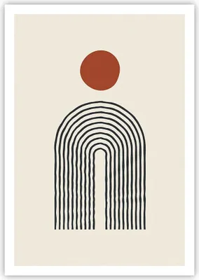 Produktbild von Poster - Poster ohne Rahmen - Abstraktion Grafik Linien - 70x100 cm - Wand Bild - Wanddeko - Wandbilder - Kunstposter - Wandposter - Bilder - Kunstdruck - Wanddekoration - Wandbild - P2XPA70x100-5035