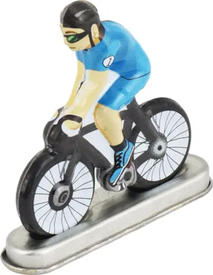Produktbild von Blechspielzeug Mini Fahrrad Fahrradfahrer Modell 01 Miniatur Figur Blechfahrrad