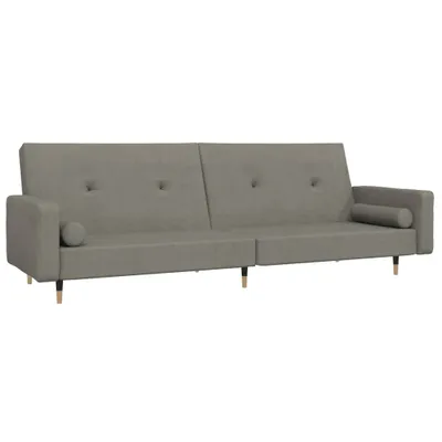 Produktbild von VidaXL 375749, Grau, Schaum, Metall, Polyester, Holz, 2200 mm, 1000 mm, 520 mm