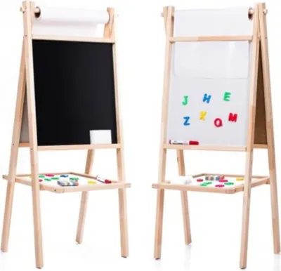 Produktbild von Kindertafel aus Holz MAJA 43x110x47 mit Papierrolle Modern Deko
