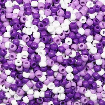 Image de Perles mélangées violettes 6 x 9 mm, perles « pony », environ 1 000 pièces