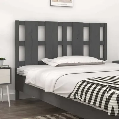 Produktbild von vidaXL Bett Kopfteil Grau 145,5x4x100 cm Massivholz Kiefer - Kopfteil - Kopfteile - Bettkopfteil - Holzkopfteil