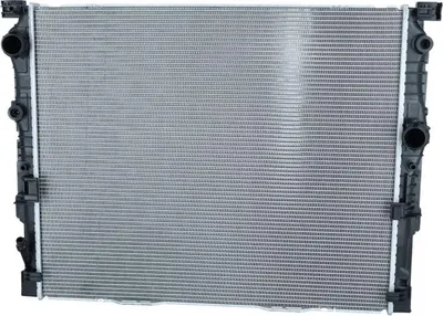 Productafbeelding van Radiateur voor motorkoeling, met gelaste koelribben, aluminium, NRF, geschikt voor onder andere BMW 5-serie, afmetingen 630 - 530 mm
