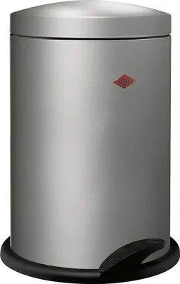 Obrázek produktu pro Wesco Pedal bin Base Softer 116, odpadkový koš do koupelny, odpadkový koš, ocelový plech, niklová stříbrná, 13 l, 116212-03
