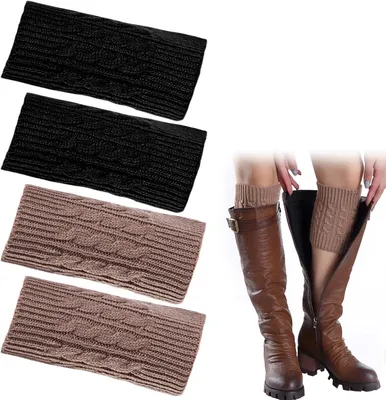 Produktbild von Gestrickte Beinstulpen für Damen, 2er-Pack, 90er-Jahre-Stil, für Ballett und Wintermode, warm und kawaii