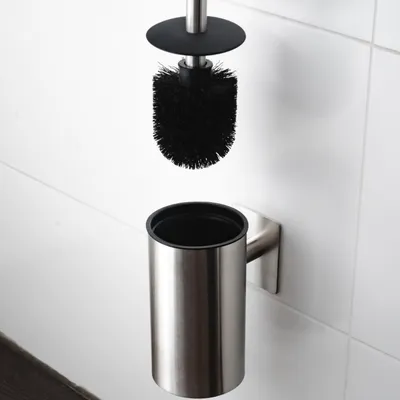 Produktbild von ELMOWO - Edelstahl Klobürste ohne Bohren in silber - Toilettenbürsten zur Wandmontage - Toilettenbürste für Bad Klobürstenhalter WC-Garnitur / Bürste