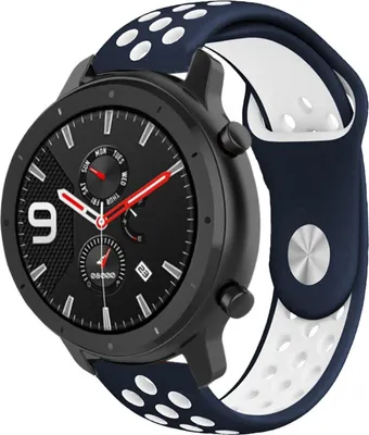 Produktbild von Strap-it Xiaomi Amazfit GTR Sportarmband (Blau / Weiß)